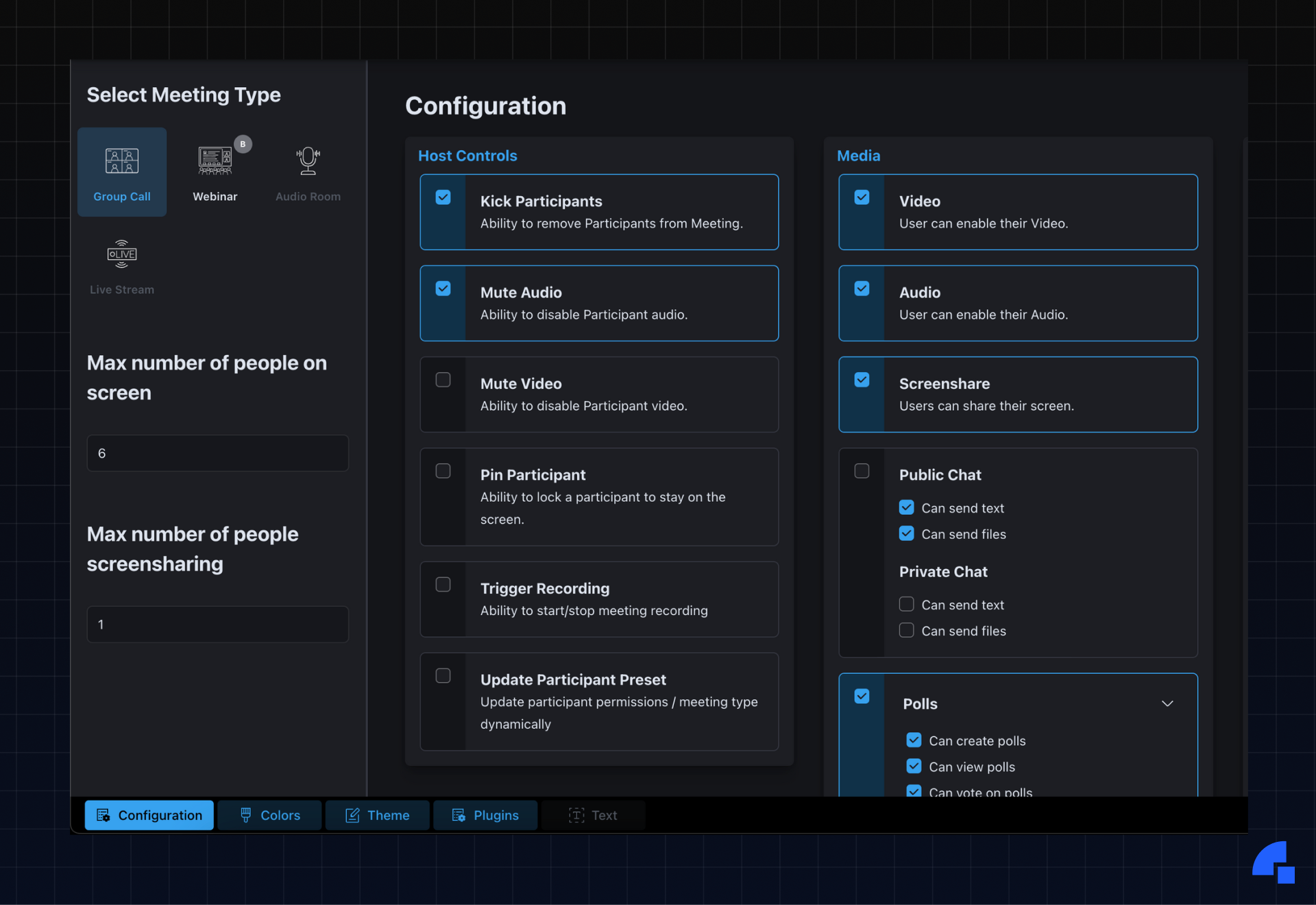 Dyte Preset Editor