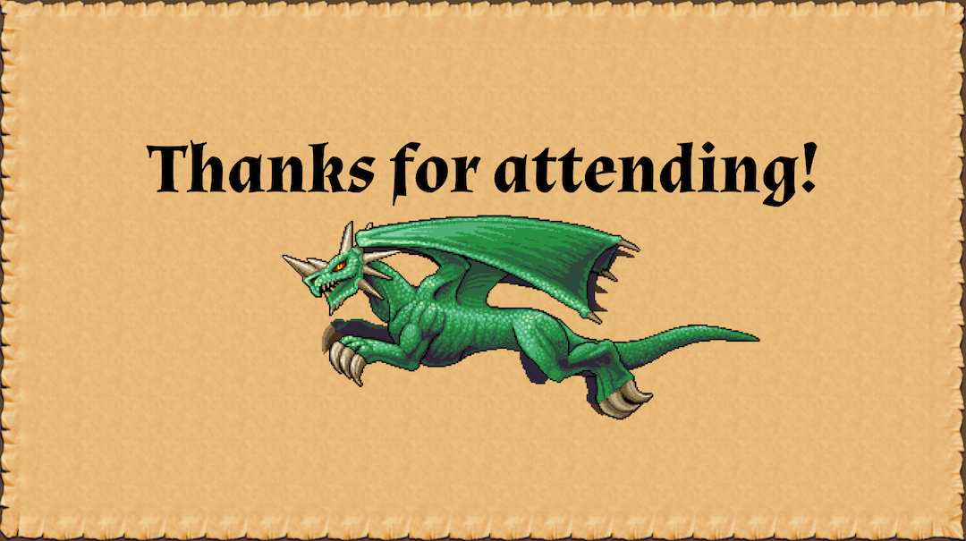 Thanks for attending!